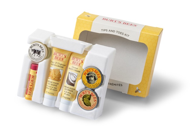 burts bees cosmetics high-end bio-based packaging no plastic PaperFoam sustainable packaging