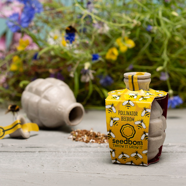 PaperFoam sustainable packaging used by Seedbom. 100% biodegradable seed packaging.