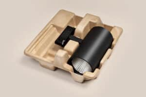 eco-friendly packaging design with Zumtobel Lighting inserted